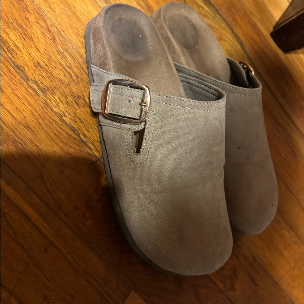 Time and Tru Gray Mules
